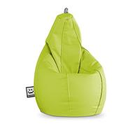 HAPPERS Puff Pera para Salón y Dormitorio con Relleno | Polipiel Alta Resistencia | Sillón Relax Ergonómico Infantil y Juvenil | Puff para Leer y Jugar | Verde 130x75 XL