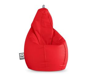 HAPPERS Puff Pera para Salón y Dormitorio con Relleno | Polipiel Alta Resistencia | Sillón Relax Ergonómico Infantil y Juvenil | Puff para Leer y Jugar | Rojo 130x75 XL