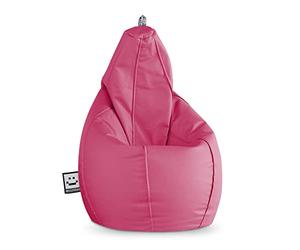 HAPPERS Puff Pera para Salón y Dormitorio con Relleno | Polipiel Alta Resistencia | Sillón Relax Ergonómico Infantil y Juvenil | Puff para Leer y Jugar | Fucsia 130x75 XL