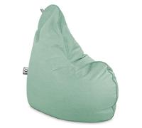 HAPPERS Puff Pera Relax Terciopelo Menta, Puff para Salón Tejido Tacto Piel de melocotón