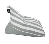 HAPPERS Puff Pirámide Toldotex Talla M con Relleno Incluido | Asiento Infantil y Juvenil para Exterior e Interior | Relax Ergonómico para Terraza, Jardín y Salón | Gris