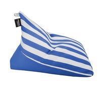 HAPPERS Puff Pirámide Toldotex Talla M con Relleno Incluido | Asiento Infantil y Juvenil para Exterior e Interior | Relax Ergonómico para Terraza, Jardín y Salón | Azul