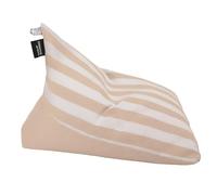 HAPPERS Puff Pirámide Toldotex Talla M con Relleno Incluido | Asiento Infantil y Juvenil para Exterior e Interior | Relax Ergonómico para Terraza, Jardín y Salón | Crudo