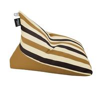HAPPERS Puff Pirámide Toldotex Talla M con Relleno Incluido | Asiento Infantil y Juvenil para Exterior e Interior | Relax Ergonómico para Terraza, Jardín y Salón | Mostaza