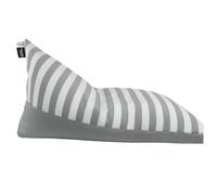 HAPPERS Puff Pirámide Toldotex Talla XXL con Relleno Incluido | Asiento Exterior e Interior de Estilo Mediterráneo | Relax Ergonómico para Terraza, Jardín y Salón | Gris