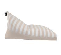 HAPPERS Puff Pirámide Toldotex Talla XXL con Relleno Incluido | Asiento Exterior e Interior de Estilo Mediterráneo | Relax Ergonómico para Terraza, Jardín y Salón Crudo