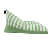 HAPPERS Puff Pirámide Toldotex Talla XXL con Relleno Incluido | Asiento Exterior e Interior de Estilo Mediterráneo | Relax Ergonómico para Terraza, Jardín y Salón | Verde