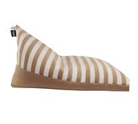 HAPPERS Puff Pirámide Toldotex Talla XXL con Relleno Incluido | Asiento Exterior e Interior de Estilo Mediterráneo | Relax Ergonómico para Terraza, Jardín y Salón | Beige