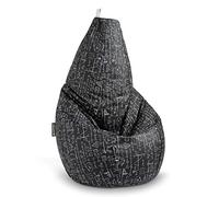 HAPPERS Puff Salón o Dormitorio Gigante Estampado School XXL con Relleno Incluido