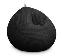 HAPPERS Puff Space Morgan Negro sillón butaca de salón o habitación con Relleno Incluido