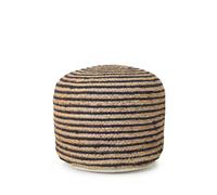 HAPPERS Puff Yute Sam. reposapiés, Taburete bajo, otomana, diseño Exclusivo con Relleno Incluido