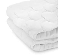 HAPPERS Topper Fibra Hipoalergénica Blanco con Tacto Pluma 135x190x2 cm