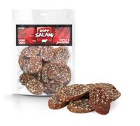 HAPPET Chips de salami de cordero - Golosinas crujientes y ricas en proteínas para perros - Ingredientes naturales sin cereales - Ideal para entrenamiento, recompensa y uso diario - 100 g