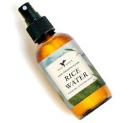 Happie Hummingbyrd Agua de arroz para el crecimiento del cabello de Baja Basics, grosor, fuerza, brillo, acondicionador sin enjuague para cuero cabelludo, hidratante de puntas abiertas secas, cabello