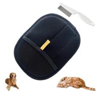 Happier Doggo Pet Hair Remover, Double Sided Cat Grooming Glove, Reusable Pet Grooming Glove, Effortlessly Grooms, Deshed & Bathe Pets Glove For Furniture, Bed, Carpet, Clothes, Sofa (1PC)