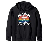 Happiest When I'm Singing Vocalist Music Singer - Sudadera con Capucha