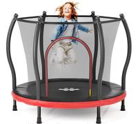 Happin® Trampolín infantil de 55 pulgadas para interiores y exteriores, para niños de 1 a 6 años, trampolín para niños de 5 pies, mini trampolín ultra seguro para niños con red de seguridad, regalos