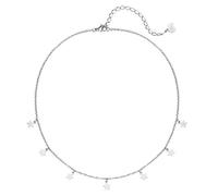 Happiness Boutique Damas Collar de Estrella en Color Plata | Collar Delicado con Colgantes Estrellas Pequeñas Joyería de Acero Inoxidable