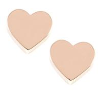 Happiness Boutique Damas Pendientes de Botón Corazón en Oro Rosa | Pendientes Pequeños Minimalistas Joyería de Acero Inoxidable Diseño Símbolo de Amor