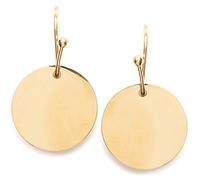 Happiness Boutique Damas Pendientes de Círculo en Color Oro | Pendientes Delicados con Disco Circular de Diseño Minimalista