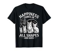 Happiness Comes In All Shapes and Sizes Funny Meme Cat Camiseta