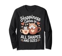 Happiness Comes In All Shapes and Sizes Funny Meme Cat Manga Larga