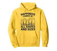 Happiness Comes In All Shapes and Sizes Funny Meme Cat Sudadera con Capucha