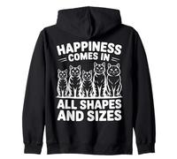 Happiness Comes In All Shapes and Sizes Funny Meme Cat Sudadera con Capucha