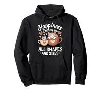 Happiness Comes In All Shapes and Sizes Funny Meme Cat Sudadera con Capucha