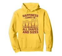Happiness Comes In All Shapes and Sizes Funny Meme Cat Sudadera con Capucha