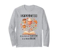 Happiness Cup of Coffee and a Good Book Lovers Fall Reading Manga Larga