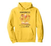 Happiness Cup of Coffee and a Good Book Lovers Fall Reading Sudadera con Capucha