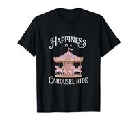 Happiness is a Carousel Ride Parque de Atracciones Gráfico Camiseta