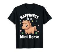 Happiness Is A Mini Horse Lover Miniatura Horse Pony Girls Camiseta