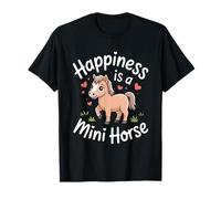 Happiness Is A Mini Horse Pony Amante de los Caballos en Miniatura para niñas Camiseta
