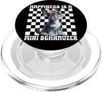 Happiness Is A Mini Schnauzer Miniatura Schnauzer Perro Niña PopSockets PopGrip para MagSafe