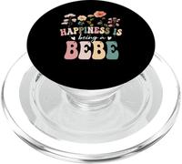 Happiness is Being a Bebe Floral Design Bebe Mother's Day PopSockets PopGrip para MagSafe