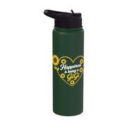 Happiness is Being A Gigi Sunflower Grandma Stainless Steel Insulated Water Bottle