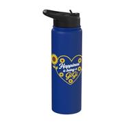 Happiness is Being A Gigi Sunflower Grandma Stainless Steel Insulated Water Bottle