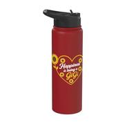 Happiness is Being A Gigi Sunflower Grandma Stainless Steel Insulated Water Bottle