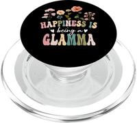 Happiness is Being a Glamma Floral Glamma Mother's Day PopSockets PopGrip para MagSafe