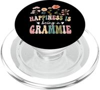 Happiness is Being a Grammie Floral Grammie Mother's Day PopSockets PopGrip para MagSafe