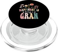 Happiness is Being a Gran Floral Design Gran Mother's Day PopSockets PopGrip para MagSafe