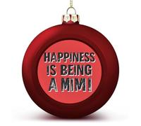 Happiness Is Being A Mimi - Bolas de Navidad para decoración de árbol de Navidad, decoración del hogar, interiores y exteriores
