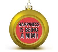 Happiness Is Being A Mimi - Bolas de Navidad para decoración de árbol de Navidad, decoración del hogar, interiores y exteriores