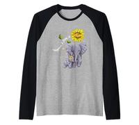 Happiness Is Being A Mom Elephant Lover Mother's Day Camiseta Manga Raglan