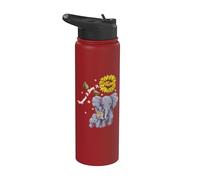 Happiness Is Being A Mom Elephant Lover Mother's Day Stainless Steel Insulated Water Bottle