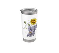 Happiness Is Being A Mom Elephant Lover Mother's Day Vaso térmico de acero inoxidable de doble pared