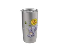 Happiness Is Being A Mom Elephant Lover Mother's Day Vaso térmico de acero inoxidable de doble pared