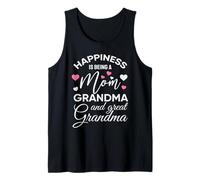 Happiness Is Being A Mom Grandma Cute Mothers Day Grandma Camiseta sin Mangas